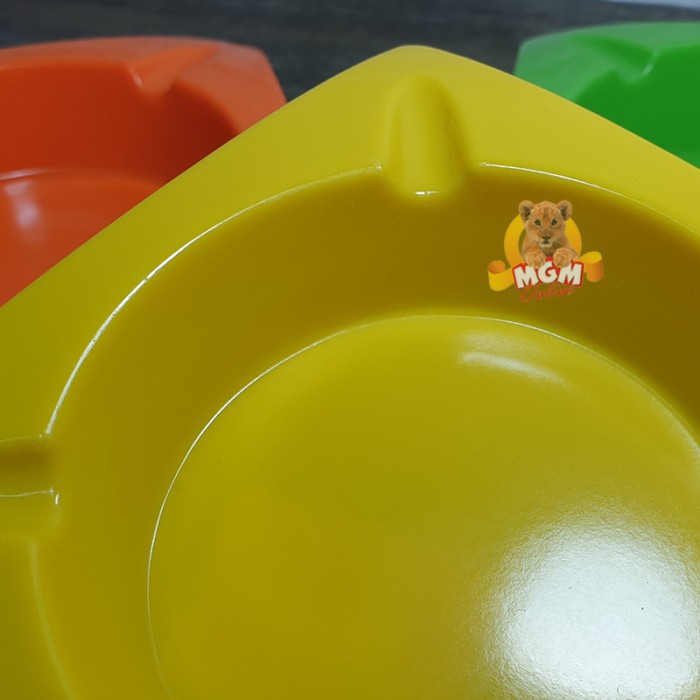 Asbak Melamine KOTAK ukuran 11.5CM Ashtray Asbak puntung - asbak segi4