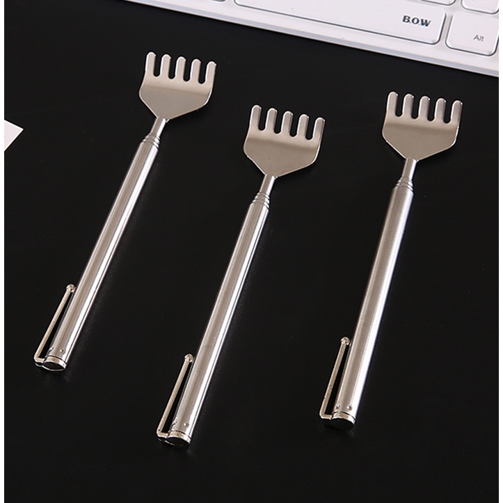 HOVELSHOP Garukan Punggung Pengaruk Badan Teleskopic Stainless Back Scratcher