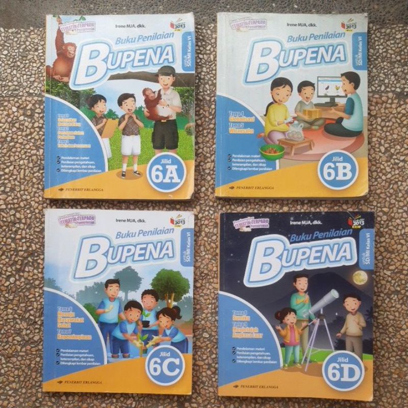 buku Bupena Sd Kelas 6. 6a.6b.6c.6d Revisi Kurikulum 13. Merdeka Bekas Original