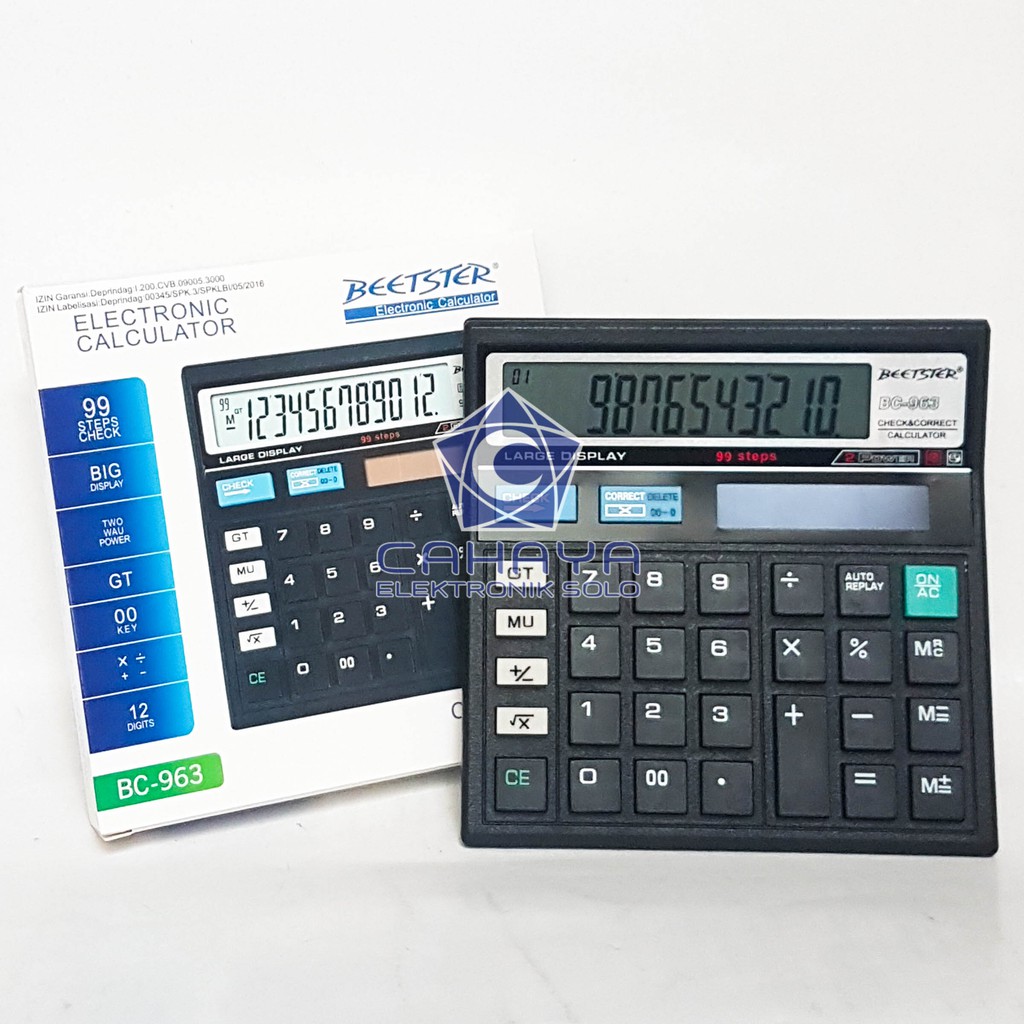 

Kalkulator Digital Beetster BC-963 Auto On 12 Digit Calculator