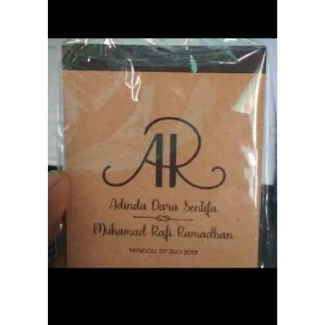 

Souvenir Pernikahan Notebook custom kraft unik