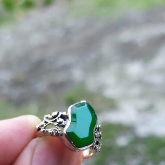 Cincin Batu Terompah / cincin terompah/ cincin akik / cincin pirus / cincin perak /pirus terompah