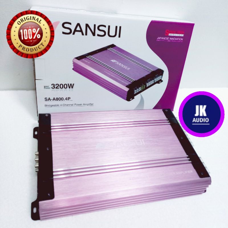 Power Amplifier 4 Channel Sansui Sa-A800.4B Power Audio Mobil 4 Channel