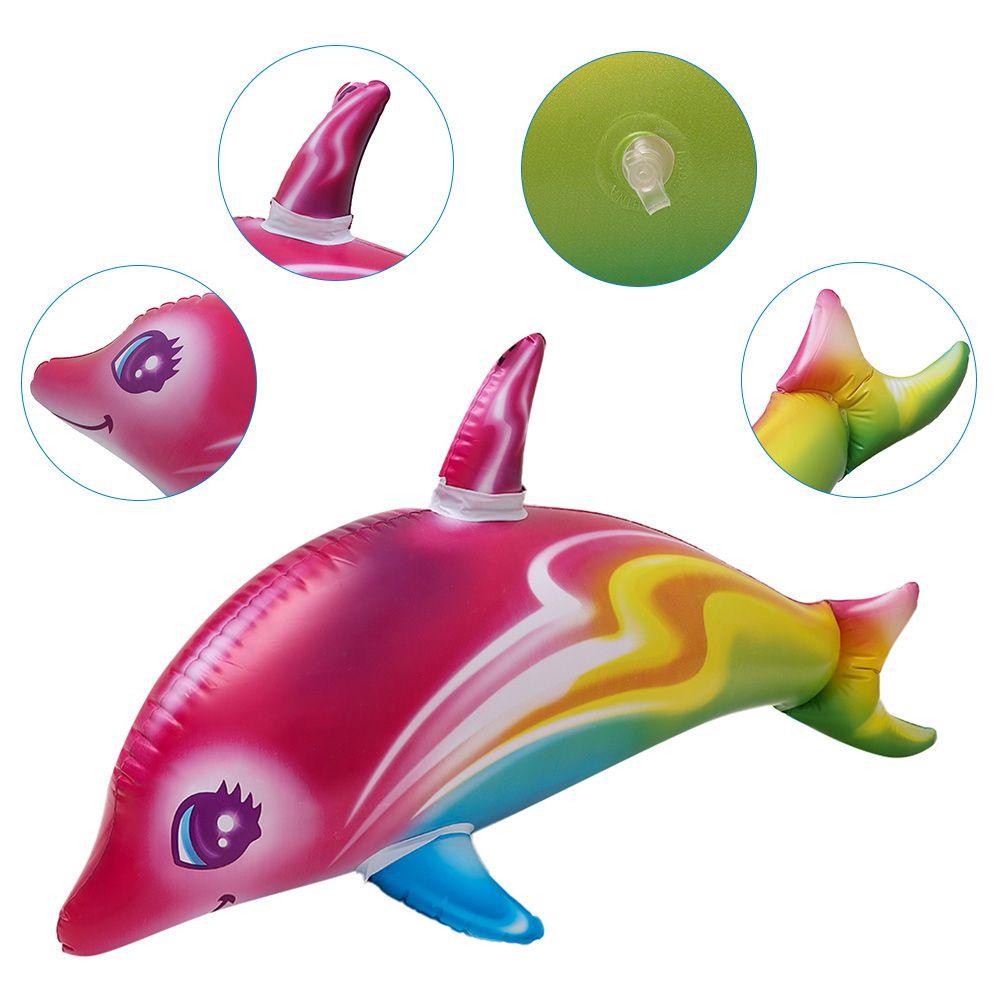 Nanas 33inch Dolphin Rainbow Hadiah Baru Pesta Ulang Tahun Anak Poolside Decor