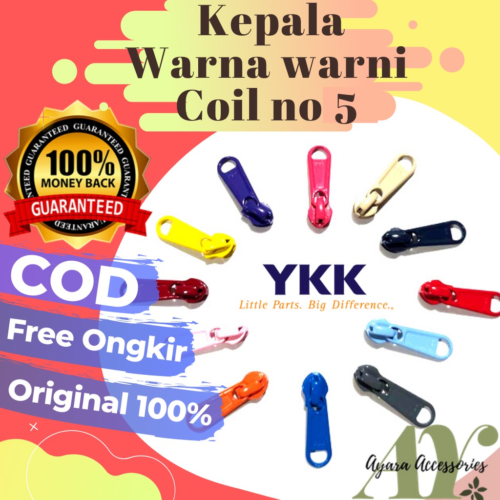 Jual Kepala Resleting Ykk Ori Coil No Tarikan Panjang Terbaik Shopee Indonesia