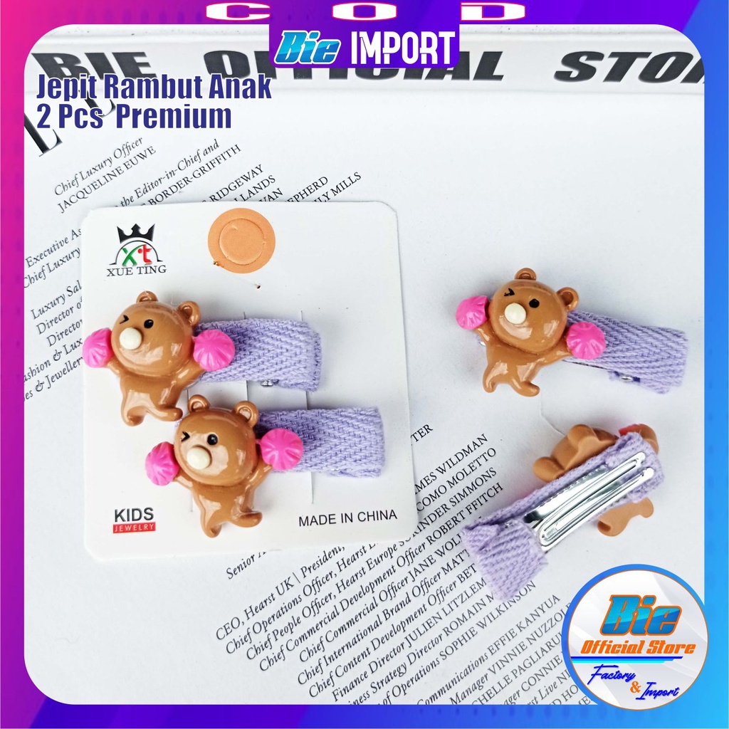 2 Pcs Jepit Anak Karakter Premium Impor Best Seller