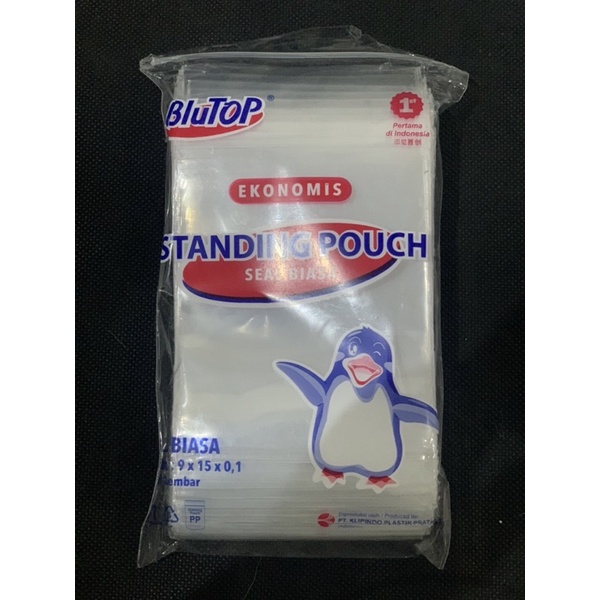 HCS - STANDING POUCH 9x15 STP DOUBLE SEAL / KEMASAN PLASTIK BERDIRI KLIP TEBAL  ISI 50 SEAL LEBAR PCS BY KLIPINDO