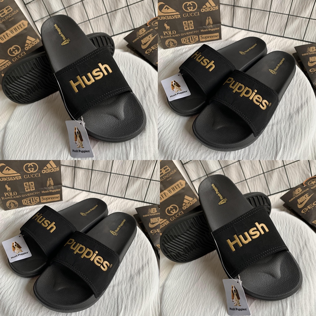 SANDAL HUSHPUPPIES || SENDAL SELOP HITAM CEWEK || SANDAL SLOP WANITA || SANDAL SLOP KARET || SENDAL 
