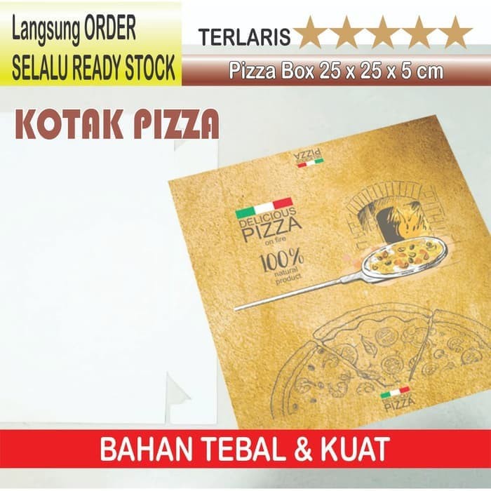 

BOX / Dus / Kotapizza kotak pizza dus pizza TEBAL 25x25x5 - Full Color