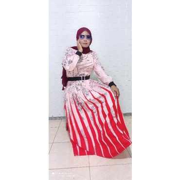 Dress Pesta//Kondangan//Baju Import//free Belt//Rok payung banget