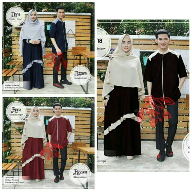 CP Couple Set Gamis Syari Koko Anna Azzam