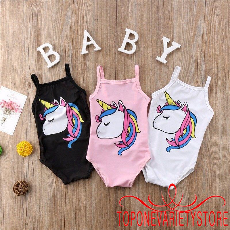 OOO Baju  Renang  1 Piece Motif Unicorn  Lucu untuk Anak 