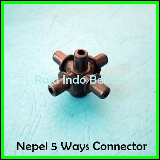 085 Konektor Cabang 5 Flat Tee 7mm Fogger Head Nozzle 5 Way Connector