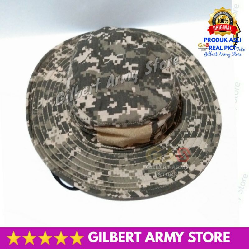 Topi Rimba Loreng Acupat Velcro Perekat Topi Militer Lapangan GILBERT ARMY STORE Grosir Murah