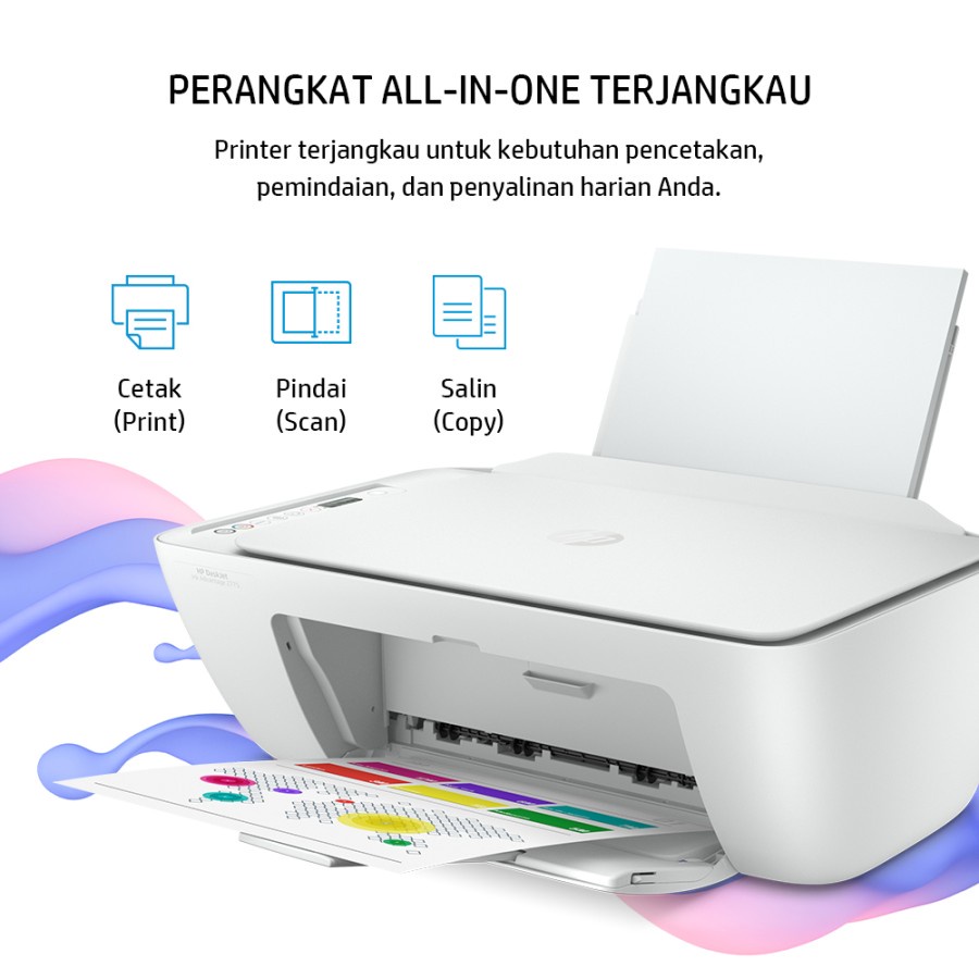 PRINTER HP 2775 INK   ADVANTAGE DESKJET ALL IN   ONE WIRELESS / HP D2775 AIO   WIFI PRINT SCAN COPY RESMI