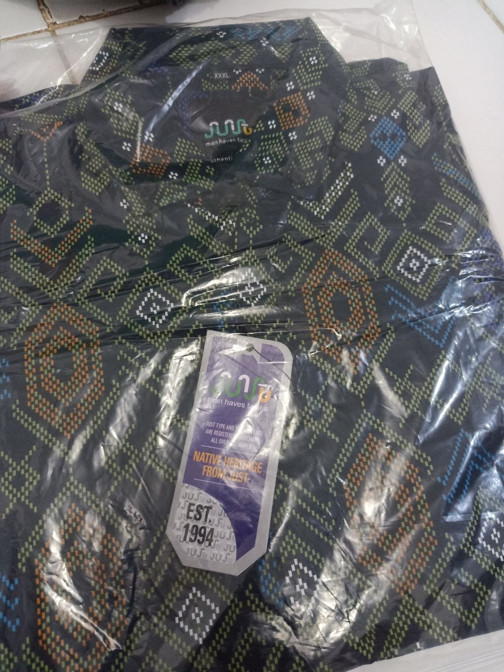 Dgm Fashion   Kemeja Lengan Pendek Batik Songket Jumbo / Batik Big Size