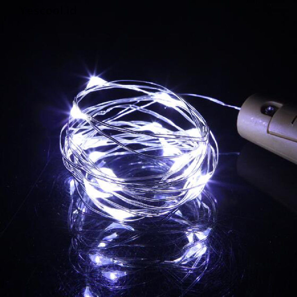 (Yescool) Lampu String LED Panjang 1m / 2m Untuk Dekorasi Pesta Natal