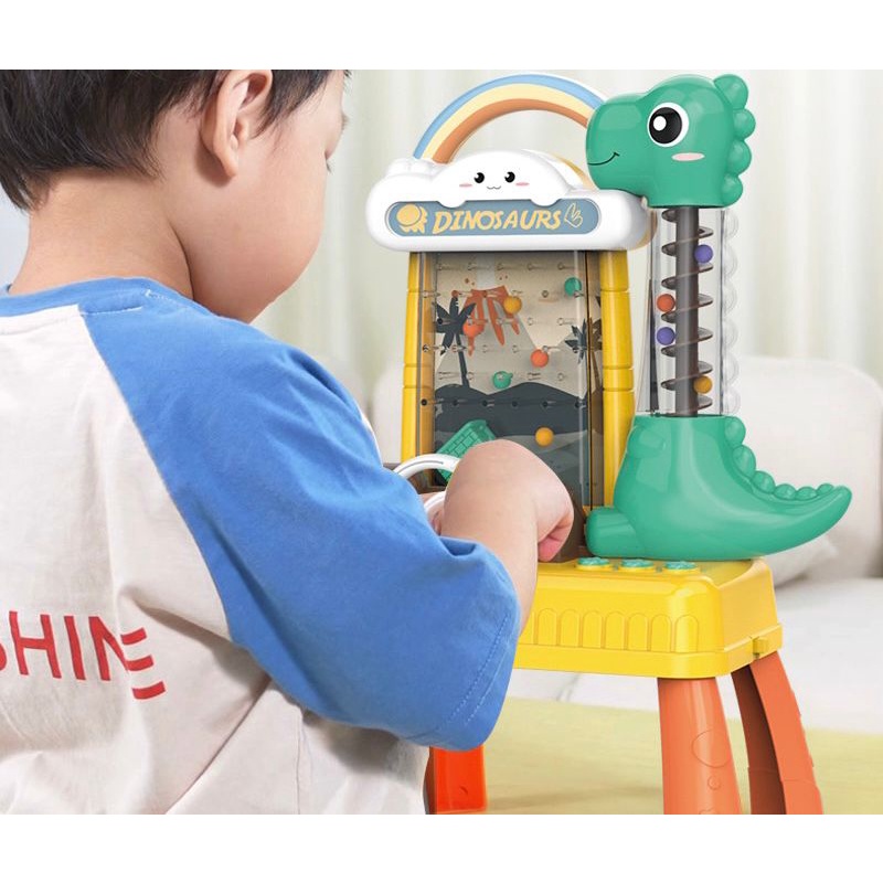 Mainan Edukasi Anak Game Console Ball Matching / Mainan Marble Dino