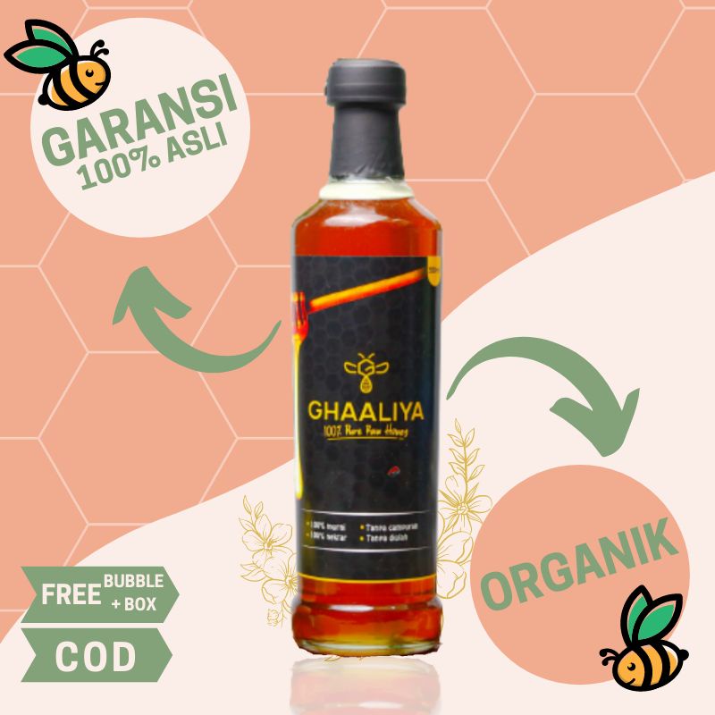 

Madu Murni Asli 465gr Ghaaliya Nektar Akasia Carpa 100% Alami Pure Natural Raw Honey