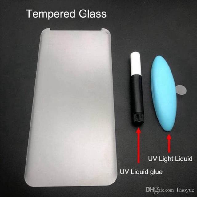 TEMPERED GLASS UV FULL LEM SAMSUNG S9 , S9+ , NOTE 8 , NOTE 9 , S10+