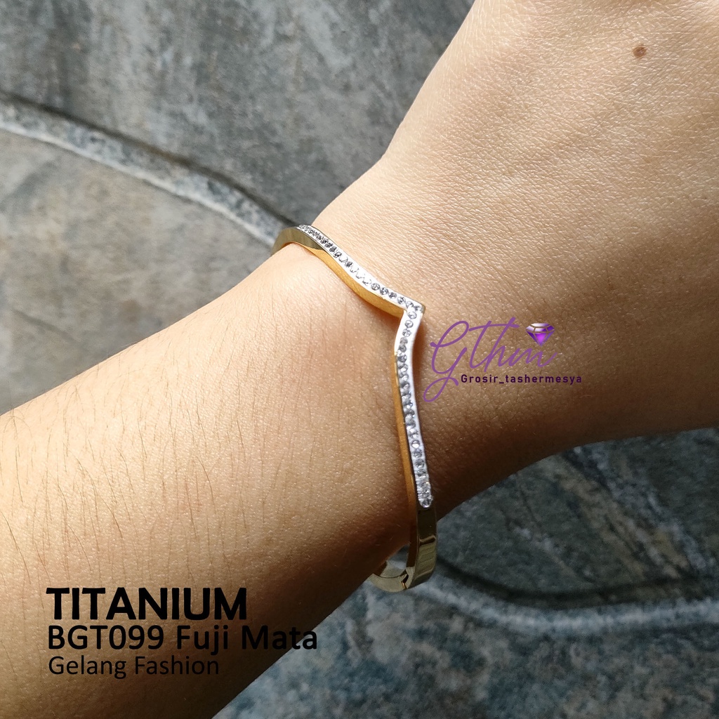 gelang tangan fuji aurel titanium anti karat BGT099