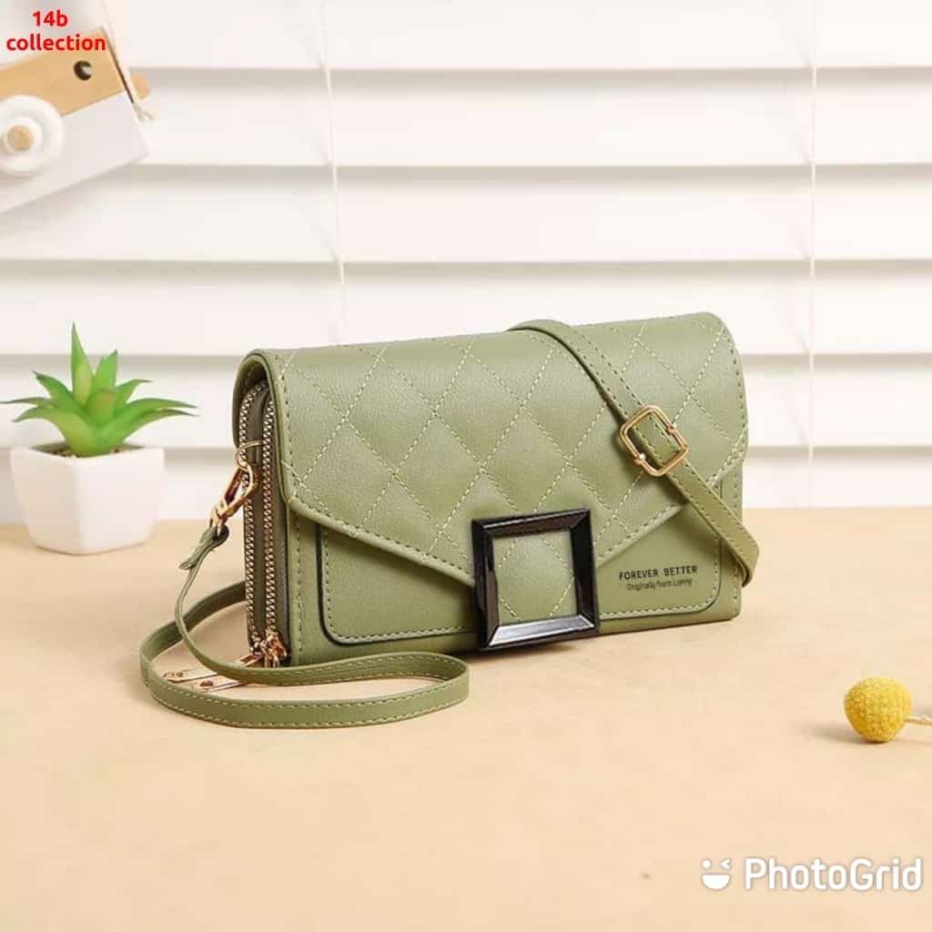 Tas Selempang Dompet Wanita Forever Yong Dove KellyBell Jait / Mini Korean Fashion Wallet Lipat Import keren