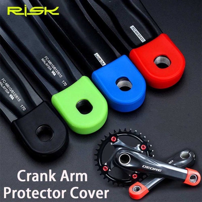 Cover Pelindung Crank Sepeda Silicone Bicycle Arm Protector 2Pcs