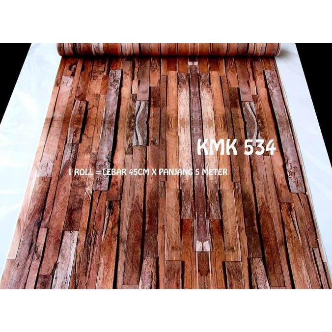 wallpaper stiker dinding motif kayu unik wall sticker keren