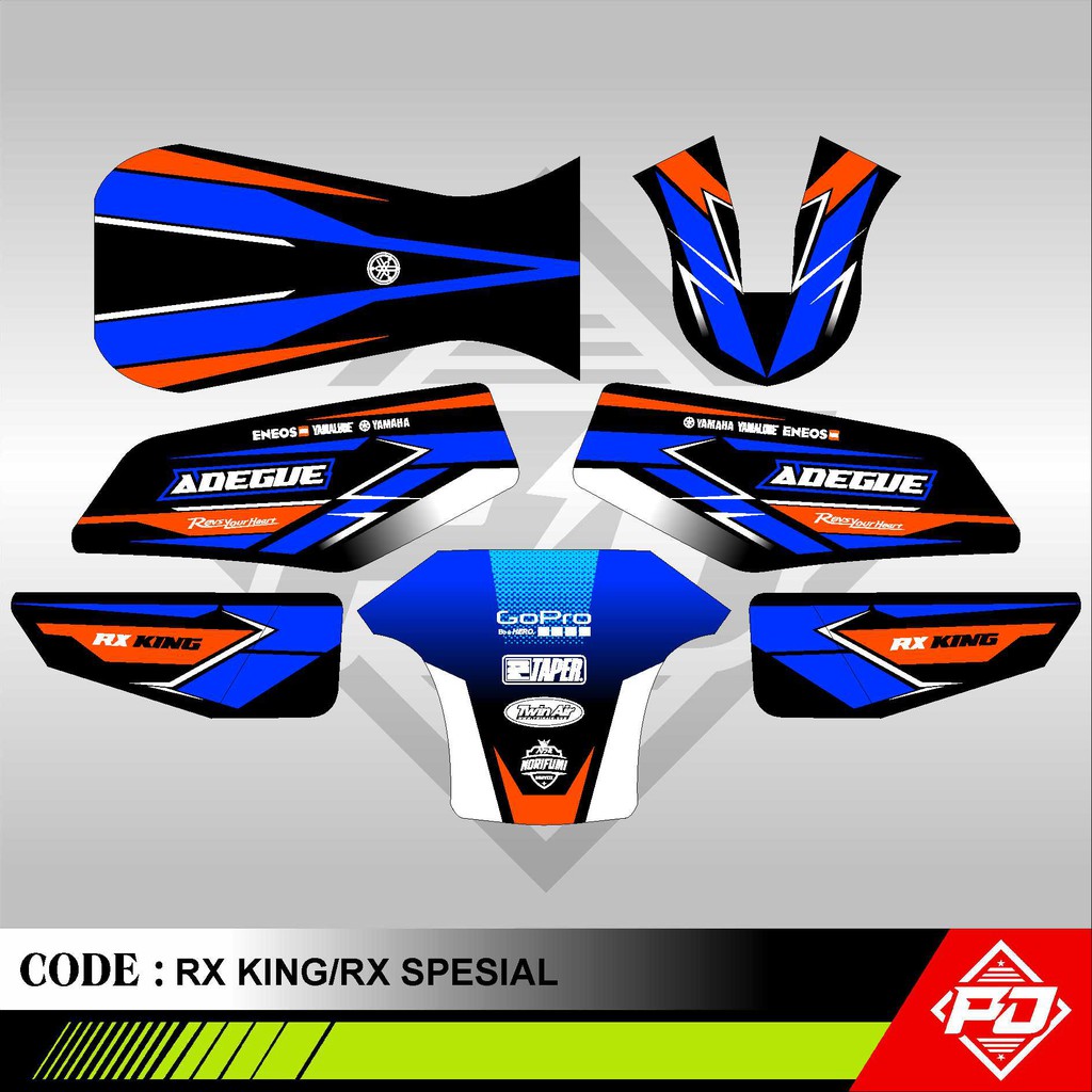 Decal Stiker Motor RX KING / RX SPESIAL Full Body Sticker Custom Variasi