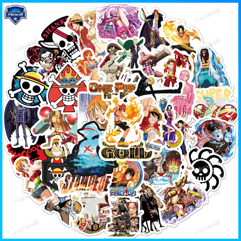 Stiker Motif Anime One Piece Tahan Air Untuk Helm Motor