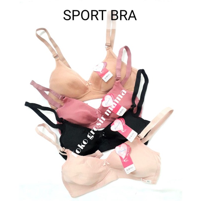 Bra sport wanita jumbo tanpa kawat busa tipis Bra bh busa tipis tanpa kawat jumbo Sport bra murah