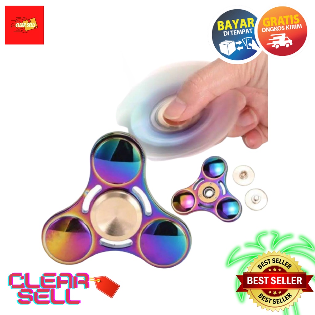 Fidget spinner rainbow metal / Mainan fidget spinner rainbow
