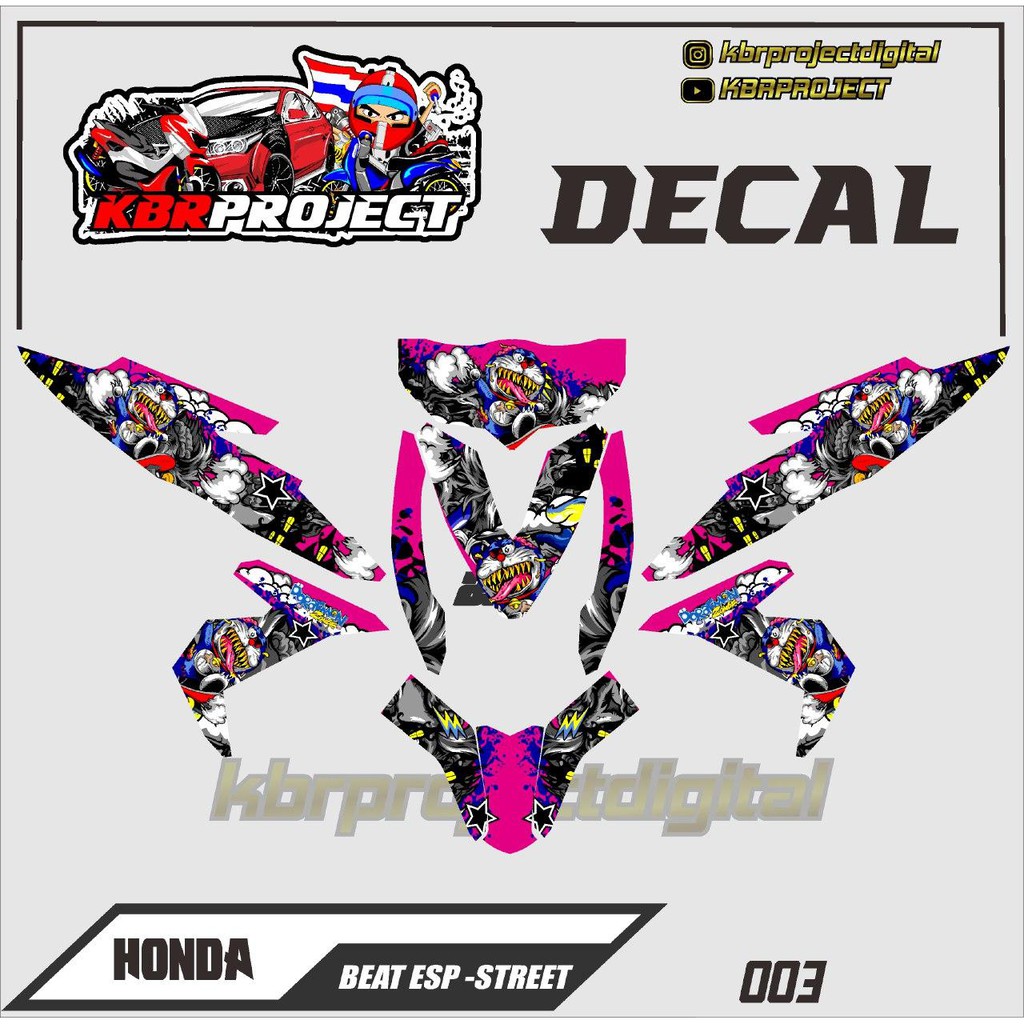 DECAL BEAT ESP STREET FULL BODY 003 BEAT 2020 DORAEMON PINK