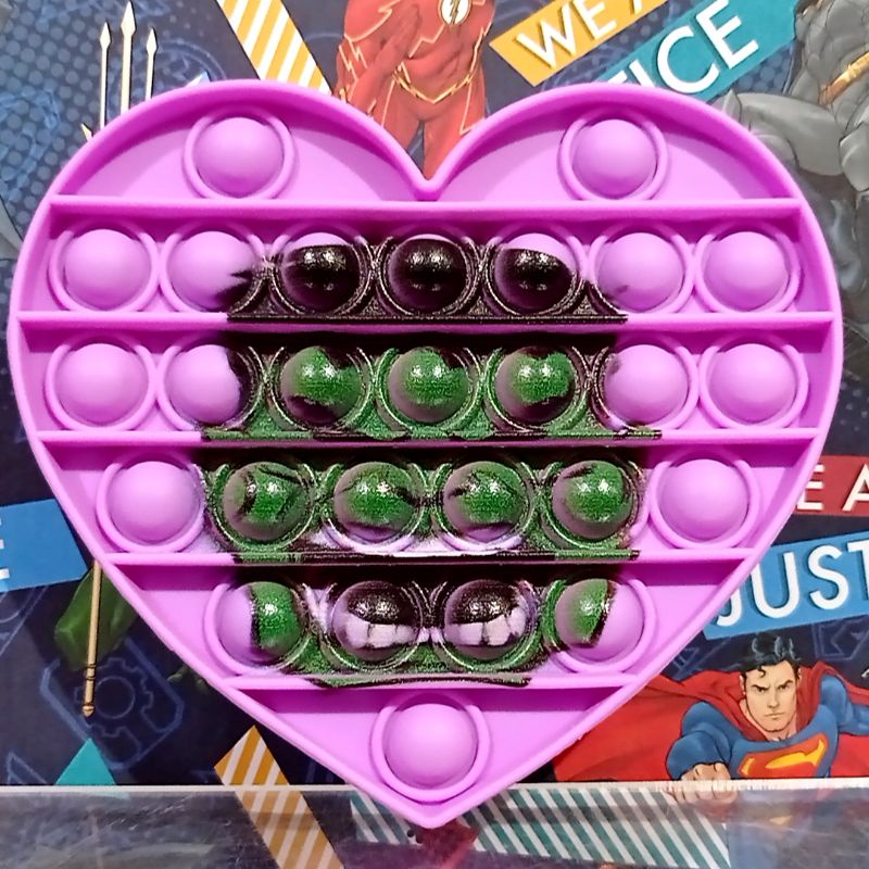 Pop It Captain America Viral Push Pop Bubble Fidget Maiman Pop It-Hulk love ungu