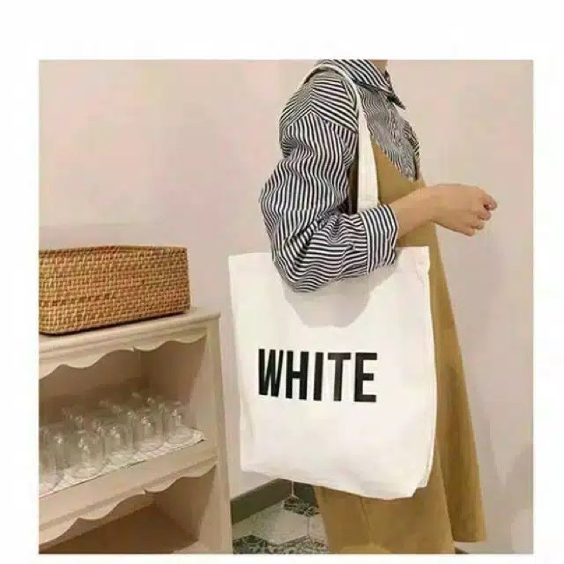 ( READY ) TAS - TOTEBAG WANITA TULISAN WARNA