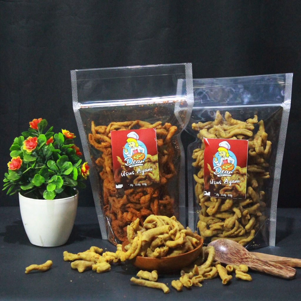

Usus Ayam Crispy / Keripik Kripik Usus Ayam / Crispi Balado Pedas 250gr gram snack jajanan cemilan murah
