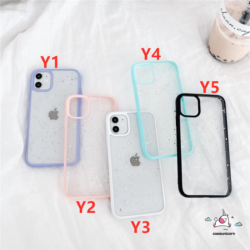 Case Bahan Tpu Aksen Glitter Untuk Iphone 12 Pro Max 11 8plus 7plus 8 7 11pro Max X Xs Max Xr Se 2020