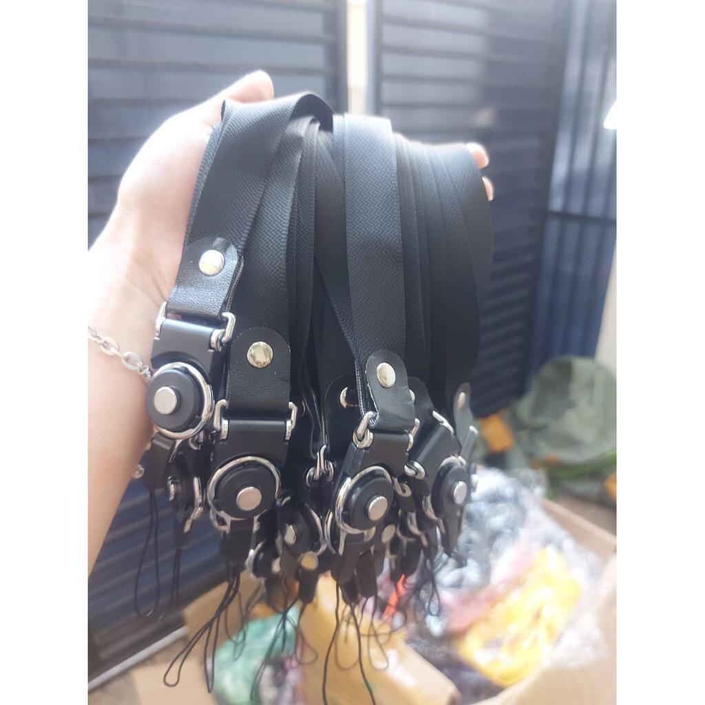 TALI GANTUNGAN HANDPHONE PANJANG WARNA WARNI POLOS TALI HP UNIVERSAL MULTIFUNGSI TALI LEHER