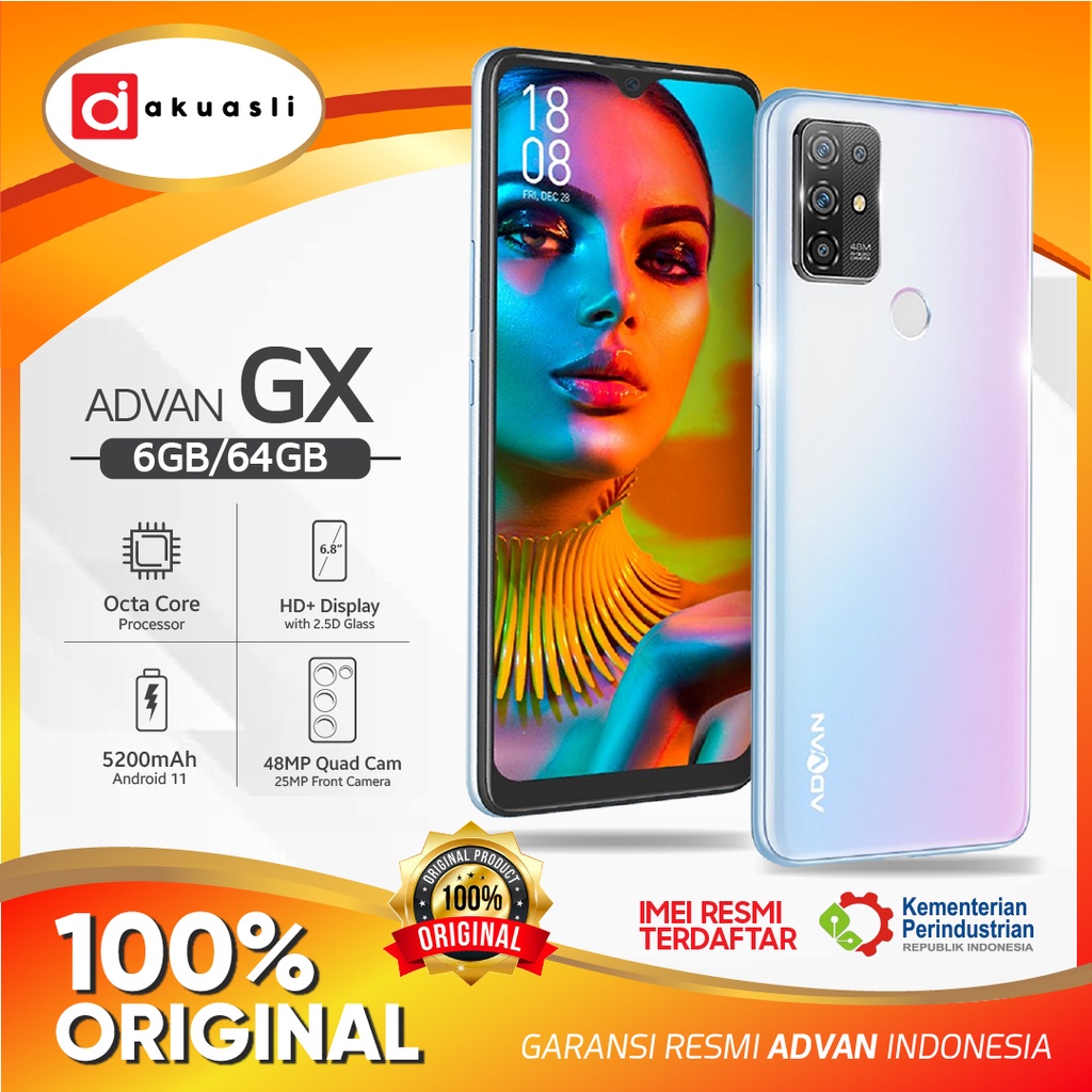 Advan GX 6 64 6/64 GB RAM 6 ROM 64 6GB 64GB Smartphone Android ORIGINAL