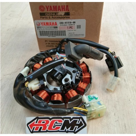 STATOR COMP SPULL SPUL ASSY XEON LAMA 125 KARBU ORI ORIGINAL YAMAHA YGP ASLI 44D-H1410-00