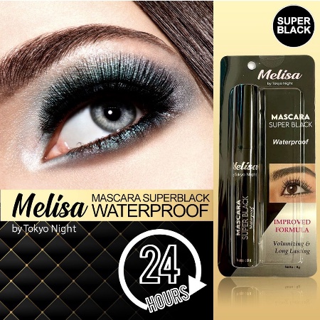 ⭐BAGUS⭐ MELISA SUPER BLACK MASCARA WATERPROOF 8GR | Maskara