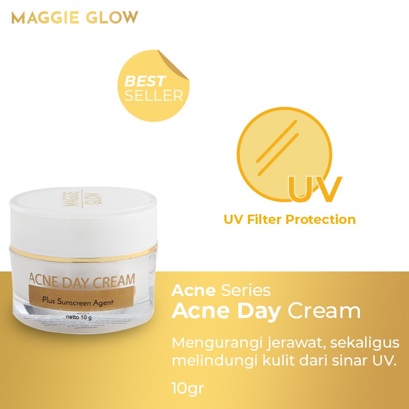 MAGGIE GLOW ACNE DAY CREAM BPOM NA18160103141 by AILIN