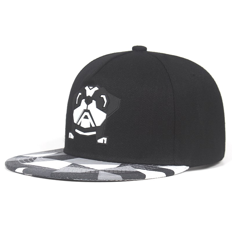 Topi Baseball Motif Anjing Gaya Hip Hop Untuk Pria Dan Wanita