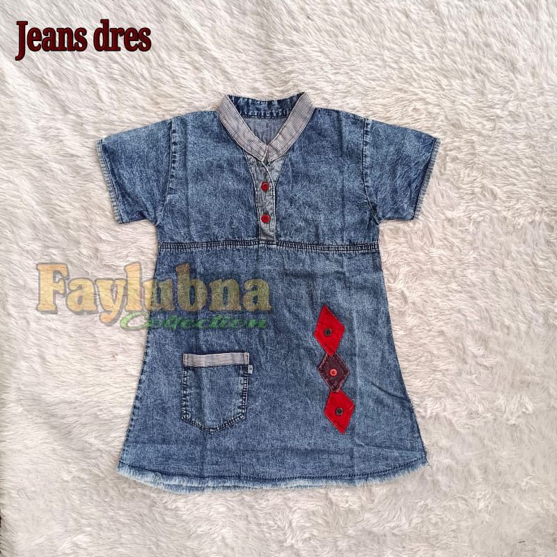 Dress Jeans Anak Usian 4-5 Tahun / Dress Anak Terbaru