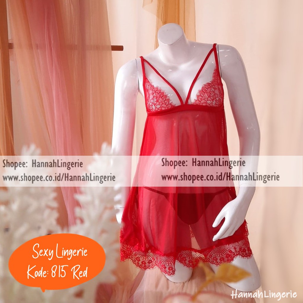 S-L Lingerie Sets Original - Sexy Lingerie Wanita Baju Tidur Transparan Malam Pertama Lingering 815