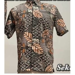 Couple batik kemeja dan rok plisket / set rok plisket dan kemeja batik / sekar hitam