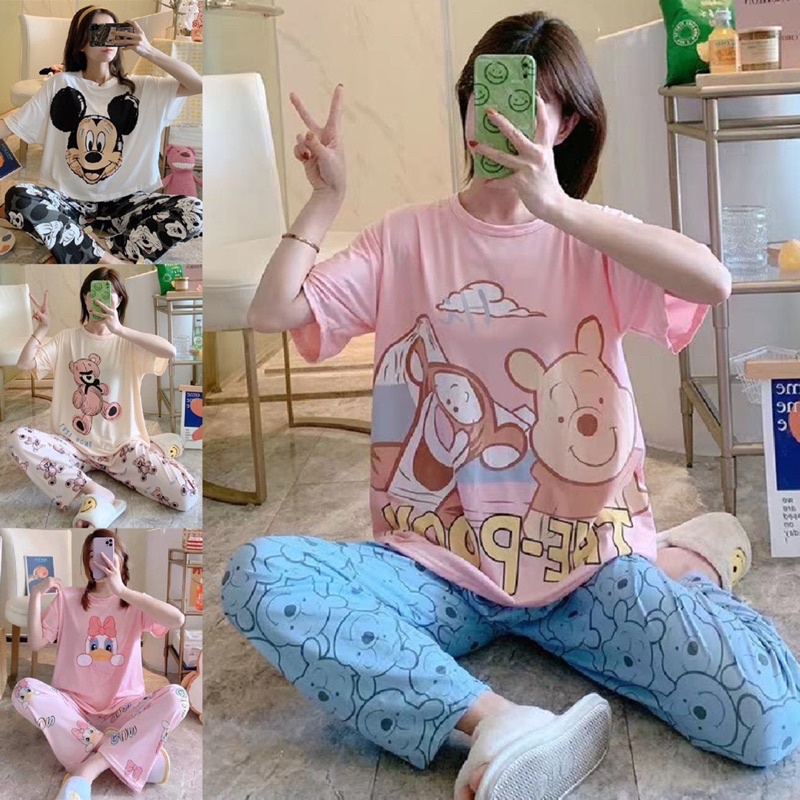 Setelan piyama CP oversize import murah / piyama import termurah