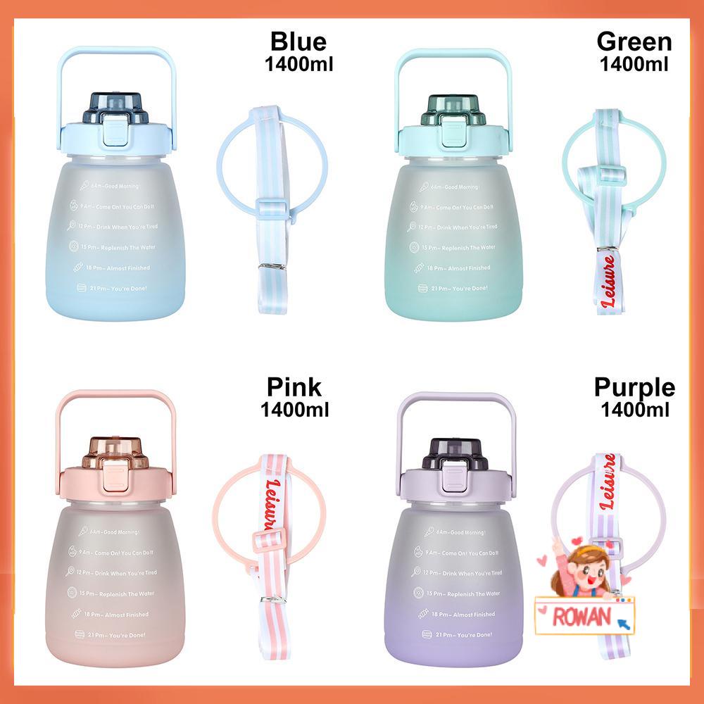 Botol Air Minum Kapasitas Besar 1400ml Bahan Plastik Warna-Warni Untuk Camping / Hiking