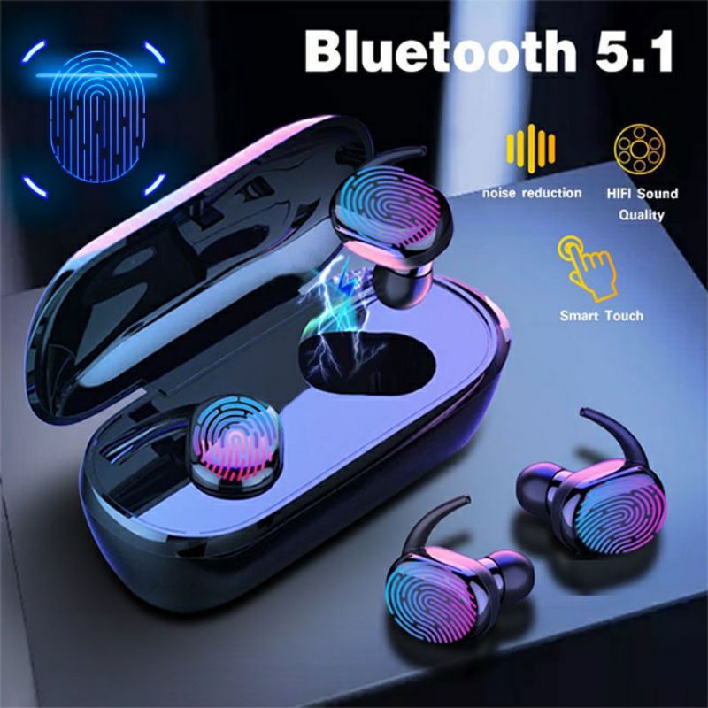 (COD) 4 TWS Bluetooth Headset Bluetooth TWS Dengan Mikrofon 5.0 Earphone Bluetooth TWS HiFi Stereo Waterproof Earbuds Wireless Earphone Headset with Mic Headphone