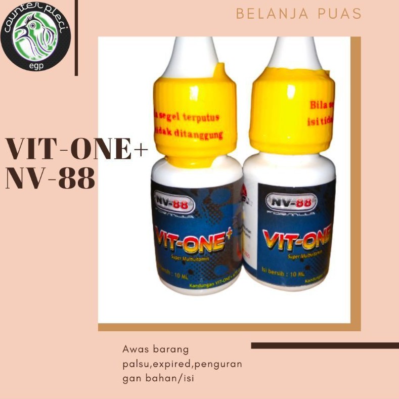 VIT-ONE+ SUPER MULTIVITAMIN VIT ONE NV 88 VIT ONE+ NV-88 FORMULA MENINGKATKAN STAMINA BURUNG